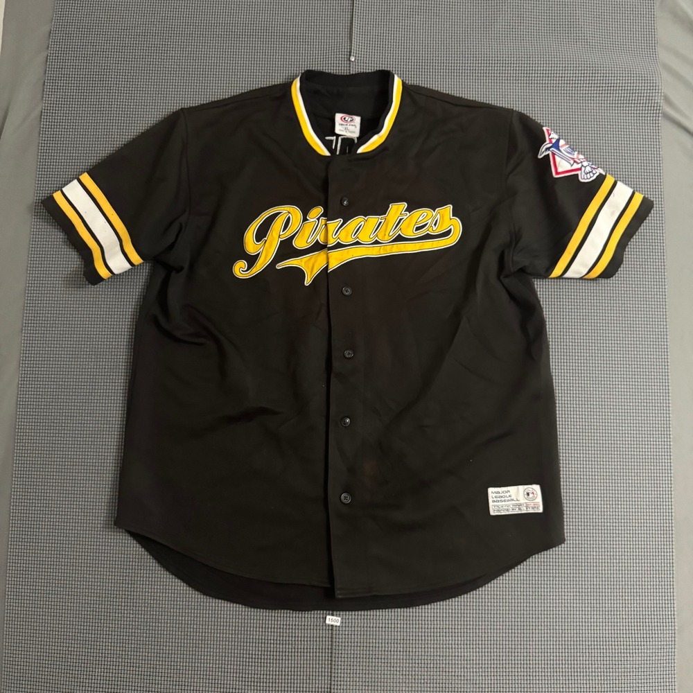 Vintage Pittsburgh Pirates Jason Bay 38 Jersey True Fan MLB Black Mens XL